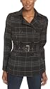 Rampage Juniors' Plaid Trench Coat