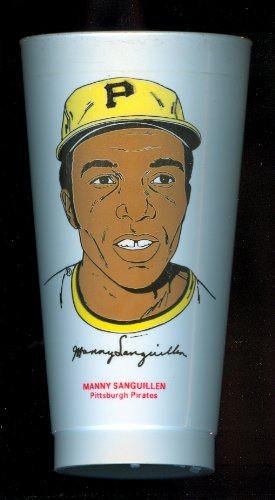 1973 Manny Sanguillen Pittsburgh Pirates 7 Eleven Baseball Cup