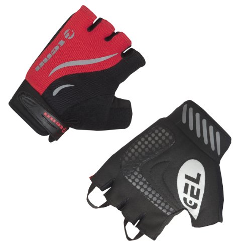 Tenn CoolFlo Fingerless Cycling Gloves/Mitts - Black/Red