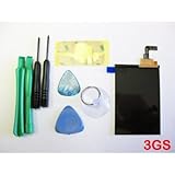 LCD Display Screen Replacement for Apple Iphone 3gs w/ Video Instructions + 7 Piece Tool Kit + Adhesive Strip (3m) + Mirror Screen Protector