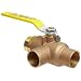 Apollo 70-900 Series Bronze Ball Valve, Two Piece, 3-Port Diverting, Lever, Solder End