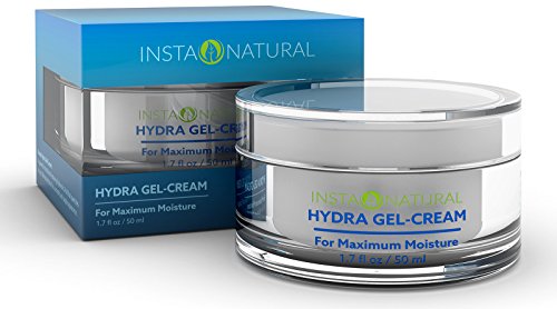 InstaNatural Hyaluronic Acid Cream for Face - Hydrating Facial Moisturizer - Hydra Gel Cream Formula for Flaking, Dry & Aging Skin - For a Boost of Hydration for Soft & Supple Skin - 1.7 OZ