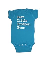 Apparel: So Relative! Unisex Baby Best Little Brother Ever Bodysuit (Cobalt, Newborn)