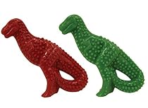 Nylabone Holiday Dura Chew Dental Dino, T-Rex, Red and Green 2-Pack

