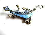 Sapphire Crystal Rhinestone Enamel Paint Dinosaur Critter Fashion Pin Brooch