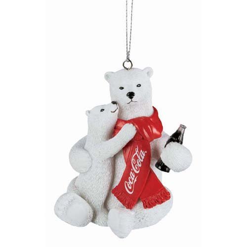 Kurt Adler 3-inch Resin Coca-Cola Polar Bear Ornament