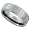 Tungsten 7 mm (9/32 in.) Comfort Fit Flat Wedding Band Ring w/ Triple Striped Pattern (Available in Sizes 7 to 14), size 7