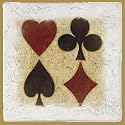 Set of four Ambiance Card Suits Coasters - Style AE7059