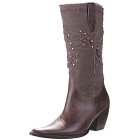 Buy PENNY LOVES KENNY Hold Up Ladies Casual Cowboy Western Pull-On Mid Calf Studded Boots Shoes... by Penny Loves Kenny