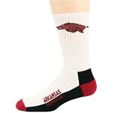 Arkansas Razorbacks White (506) 10-13 Tall Socks