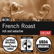 Barrington Organic/Fair Trade DECAF French Roast Mexican Chiapas Whole Bean Coffee - 12 oz