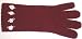 One Size Dark Red Angora Wool Gloves Reinforced By Nylon Fibers Gloves Trimmed with R...