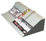 Grip&Tricks - RAMPQUAT - Jeu de Plein Air - Rampe Quaterpipe+ Slide pour FingerSkates