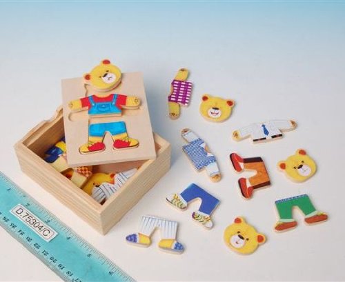 Mix-N-Match Teddy In Wooden Box (D75304C)