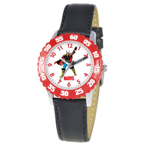 Marvel Comics Kids' W000131 Thor Stainless Steel Time Teacher Watch