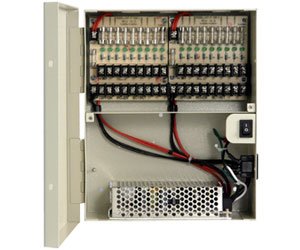 Momo Electronics AT1215-D10 18 Fused Outputs, 12V DC at 18 Amp - UL list CCTV Power Supply Box