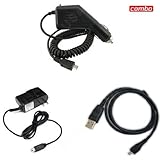 HTC Hero CDMA Sprint Combo Rapid Car Charger + Home Wall Charger + USB Data ....