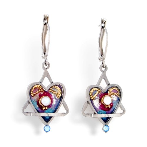 Star  &  Heart Judaic Earrings from the Artazia Collection #458 JE HEA