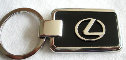 Lexus Black Onyx and Silver Key Chain