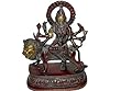 Durga Idol Statue, Hindu Goddess Durga Riding a Lion, Brass Yoga Sculpture 8" Durga Idol Statue, Hindu Goddess Durga Riding a Lion, Brass Yoga Sculpture 8"