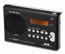 Roberts ECO1BK Ecologic 1 DAB/FM RDS Digital Radio wth Built-in Battery Charger - Black