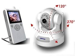4UCAM PAN / TILT Handheld 2.5" Color Video Baby Monitor and 2.4GHz Wireless Camera - Day & Night, Video & Audio Infant Nursery Monitor