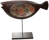 Carved Wooden Fish on Stand