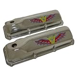1969-82 Ford Small Block 351C-351M-400M-BOSS 302 Steel Valve Covers - 3 Color V8 Logo by CFR Performance