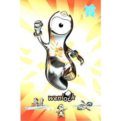 London 2012 Olympics Wenlock Mascot Sports Poster Print