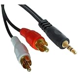 Lindy Premium - Audio cable - RCA (M) - mini-phone stereo 3.5 mm (M) - 3.3 ft - black