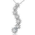 10K White Gold Journey Diamond Pendant (18" chain 1/2ct tw)