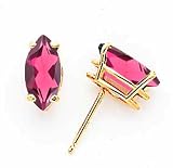 14k 10x5mm Marquise Rhodalite Garnet earring XE105RG