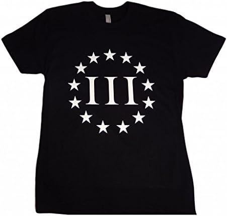 Panoware Men's Three Percenter Military T-Shirt Black L