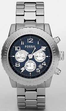 Fossil Chronograph Navy Dial Watch
