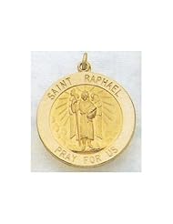 14K Gold Saint Raphael Medal
