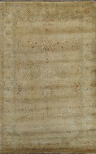 Overstock Sale Neutral 5x8 Hand Knotted Rug Handmade Wool RUG H474