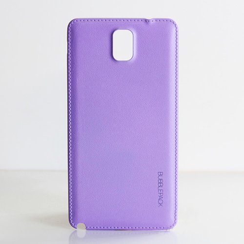 Galaxy Note 3 Back Cover, ANLEY Bubble Pack Series - [Sewn Leather] [Original Fit] Back Battery Cover Plate Replacement for Samsung Galaxy Note3 (Lavender Purple) + Free Ultra Clear Screen Protector Film