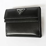 PRADA プラダ レザーWホック財布 ブラック M53 VITELLO SPORT NERO[並行輸入品] PRADA 名刺入れ