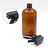 2 New, Empty Amber Glass Spray Bottle - Large 16 oz Refillable Container with Black Trigger, Great for Essential Oils, Cleaning Products, Aromatherapy and Cooking