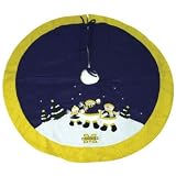 Michigan Wolverines 48 NCAA College Snowman Christmas Tree Skirt - NCAA College Athletics