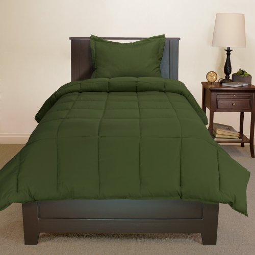 Ivy UnionTwin Solid Comforter & Sham Set - Cypress Green