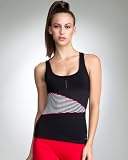 Striped Racerback Zipper Top - BEBE SPORT