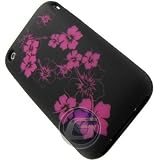 Apple iPhone 3G/3GS Laser Hibiscus (Hot Pink/Black) Skin Cover Silicone/Gel/Soft/Cover/Case
