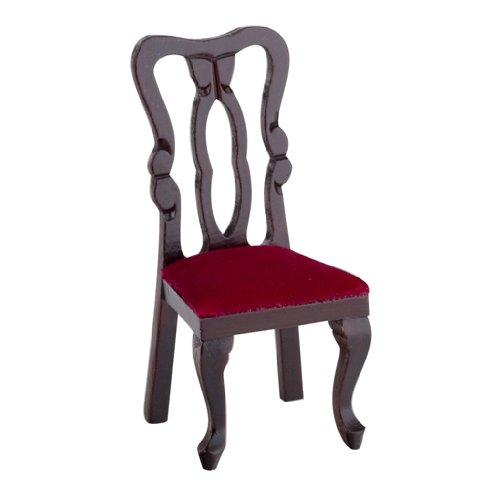 Dollhouse Miniature Empire-Style Wooden Side Chair