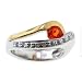 Gold-Exotic: 18K Fire Opal and Diamond Ring