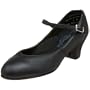 Capezio Women's Leather Jr. Footlight Character Shoe (Style 551),Black,9 M US