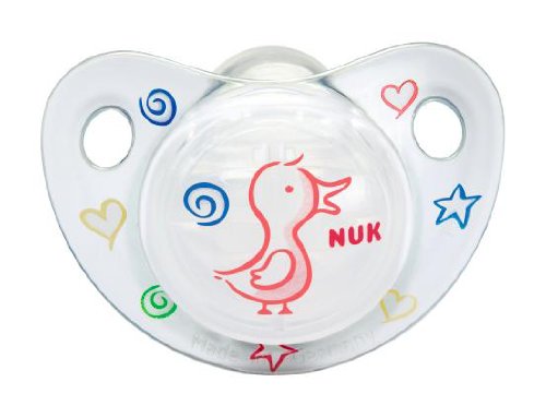 NUK おしゃぶり･トレンドライン(キャップ付き）  あひる シリコーンS OCNK0300102