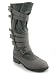 Strappy Western Cowboy Boot Riding Mid-calf Boot Grey