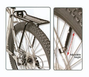 REAR BIKE RACK, Fits on Bikes W/DISC Brakes, Black