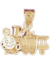 Dazzlers Solid 14k Gold Locomotive Train Charm Pendant Available in three colors from jewelsberry (weights: 2.2 grams only)